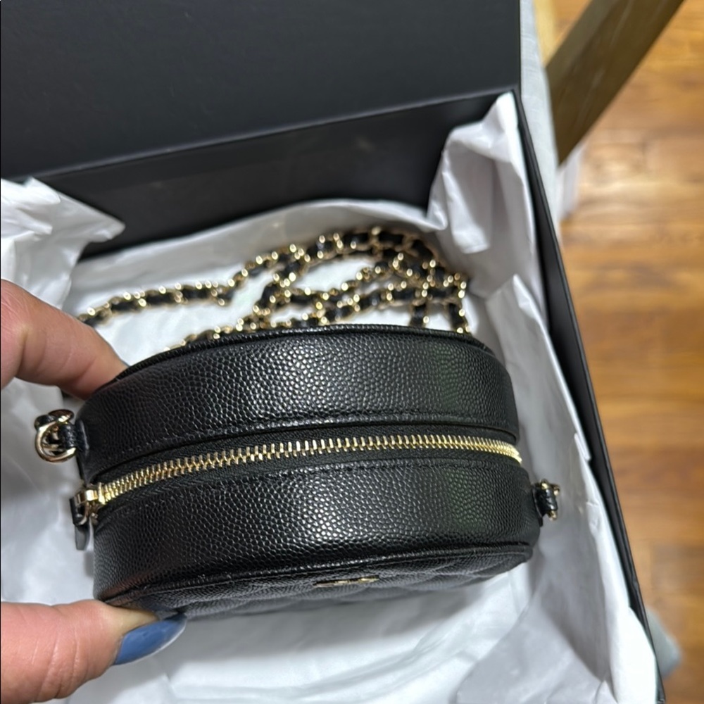 CHANEL Black Mini Quilted Bag with Metallic Hardware - Picture 2 of 7